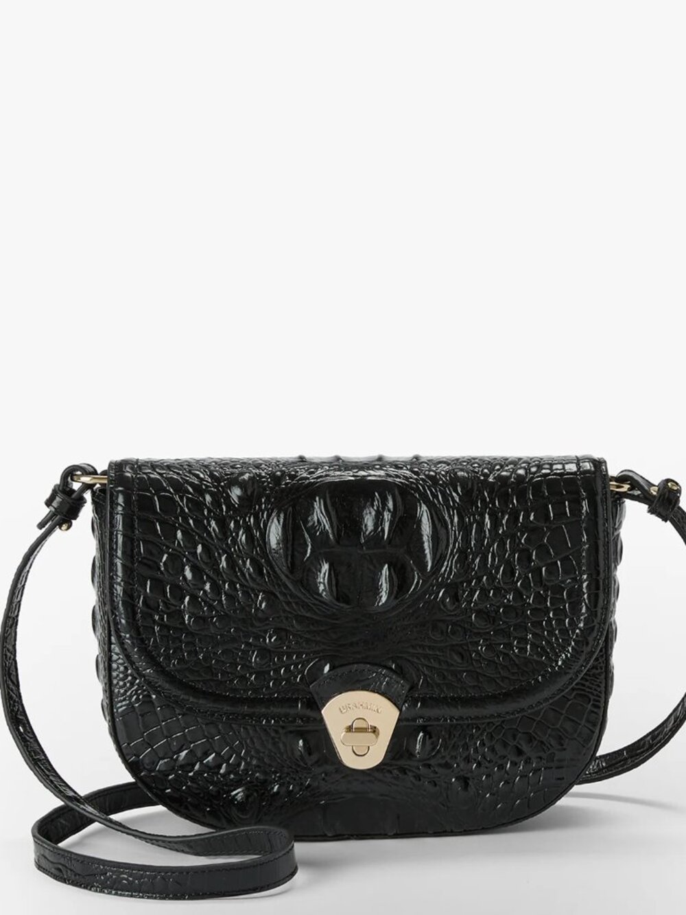 NWT ✅ Brahmin PORTIA BLACK Melbourne Leather Bag ⭐ NWT, COA, DUST BAG - Picture 1 of 16